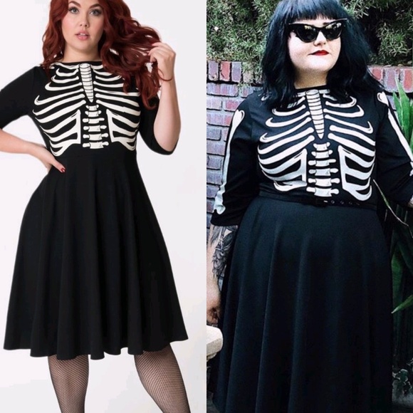 Unique Vintage Dresses & Skirts - Unique Vintage Skeleton Dress